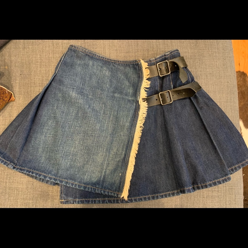 Vintage Denim Burberry Mini Skirt